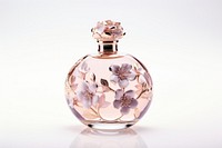 Perfume rounded bottle white background container drinkware. AI generated Image by rawpixel.