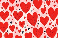 Red heart backgrounds pattern creativity. AI generated Image by rawpixel.