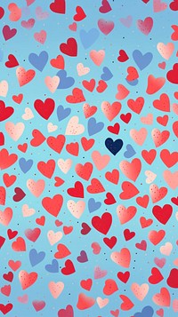 Red heart pattern backgrounds confetti. AI generated Image by rawpixel.