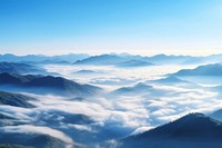 Sky landscape panoramic mountain. AI generated Image by rawpixel.