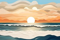 Landscape sunlight outdoors painting. AI generated Image by rawpixel.