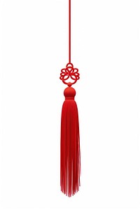 Chinese Tassel red white background celebration. AI generated Image by rawpixel.