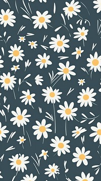 White flower pattern backgrounds daisy. AI generated Image by rawpixel.