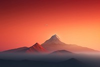 Mountain sky outdoors horizon. AI generated Image by rawpixel.