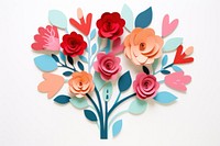 Velentines bouquet pattern flower craft. 