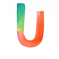 Letter U text white background creativity. AI generated Image by rawpixel.