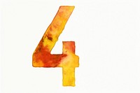 Number 4 symbol text white background. AI generated Image by rawpixel.