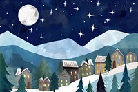 Christmas night astronomy christmas outdoors. AI generated Image by rawpixel.