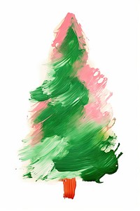 Artificial christmas tree drawing paint white background. AI generated Image by rawpixel.