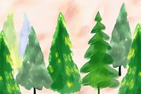 Christmas trees backgrounds drawing plant. AI generated Image by rawpixel.