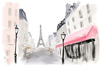 Paris drawing street sketch. AI generated Image by rawpixel.