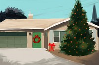 Christmas decoration house plant. AI generated Image by rawpixel.