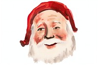 Santa Claus portrait drawing white background. AI generated Image by rawpixel.