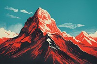 Everest mountain outdoors volcano. AI generated Image by rawpixel.
