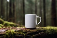 Coffee mug, morning outdoor nature. 