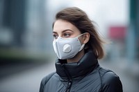 Protection adult woman mask. AI generated Image by rawpixel.