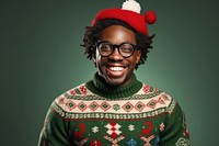 African american man christmas portrait laughing. AI generated Image by rawpixel.