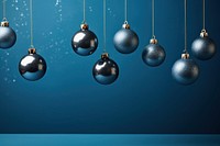 Blue christmas baubles sphere blue background illuminated. AI generated Image by rawpixel.