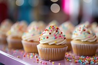 Cup cakes sprinkles cupcake dessert. AI generated Image by rawpixel.