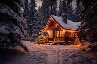 Architecture christmas building house. AI generated Image by rawpixel.