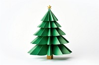 Christmas tree paper origami white background. AI generated Image by rawpixel.