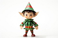 Christmas elf toy white background representation. AI generated Image by rawpixel.