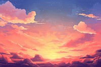 Sunset sky backgrounds landscape sunlight. AI generated Image by rawpixel.