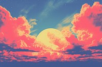 Sunset sky backgrounds astronomy outdoors. AI generated Image by rawpixel.