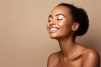 Glowy skin smiling adult smile. AI generated Image by rawpixel.