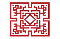 Chinese logo pattern shape maze. AI generated Image by rawpixel.