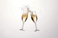Champagne glass drink wine. AI generated Image by rawpixel.