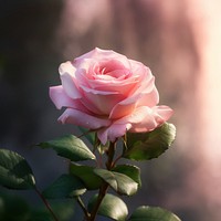 Pink rose blossom flower petal. AI generated Image by rawpixel.