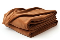 Brown folded cloth blanket white background simplicity crumpled. AI generated Image by rawpixel.