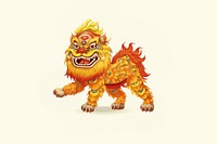 Chinese lion tradition mammal yellow. AI generated Image by rawpixel.