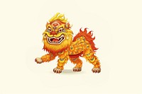 Chinese lion tradition mammal yellow. 