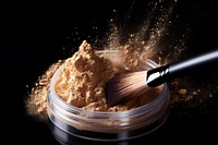 Cosmetics brush cosmetics powder face. AI generated Image by rawpixel.