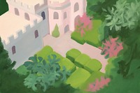 Castle garden architecture building outdoors. AI generated Image by rawpixel.