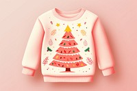A cute Christmas pink sweater christmas sweatshirt anticipation. AI generated Image by rawpixel.