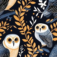 Magic owl bird pattern animal backgrounds. 