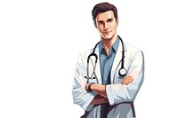 Hospital stethoscope doctor adult. AI generated Image by rawpixel.