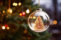 Chrismas Clear glass Fillable Ornaments Ball christmas decoration hanging. AI generated Image by rawpixel.