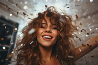 Woman having fun celebration laughing smile. AI generated Image by rawpixel.