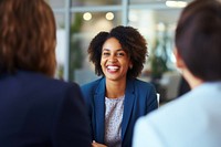 African American woman meeting office adult. AI generated Image by rawpixel.