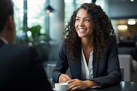 Business woman coffee smile adult. AI generated Image by rawpixel.