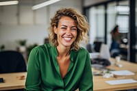 German business woman laughing adult smile. 