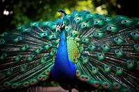 Beautiful peacock feather animal bird. AI generated Image by rawpixel.