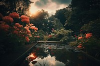 Garden outdoors nature flower. AI generated Image by rawpixel.