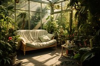 Garden greenhouse furniture outdoors. AI generated Image by rawpixel.