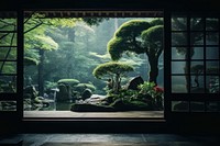 Garden japanese style nature outdoors plant. AI generated Image by rawpixel.