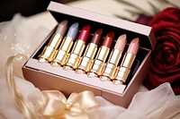Luxury lipstick set cosmetics gift box. AI generated Image by rawpixel.